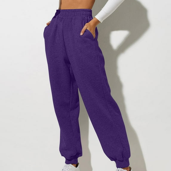 Azrian Women's Plus Size Swearpants Women Casual Trousers High WaistWith PocketsLong Pants