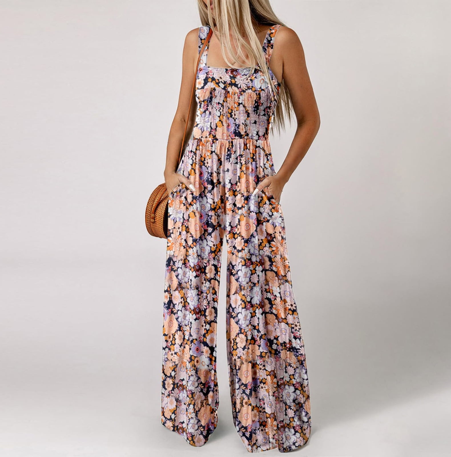 Sleeveless One Piece Overall Jumpsuit