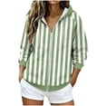 thumbnail image 1 of Azrian Women’s Striped Full Zip Hoodie Sweatshirt,Ladies Long Sleeve Hooded Outerwear Sizes S-3XL, 1 of 6