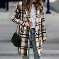 thumbnail image 1 of Azrian Womens Cardigan Plaid Jacket Tops Clearance,Plus Size Coats and Jackets Clearance,Women Casual Long Sleeve Buttons Loosing Printing Lattice Coat Tops Clearance Sale, 1 of 6
