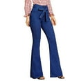 thumbnail image 1 of Azrian Womens Jeans Pants,Fashion Causal Large Size High Waist Stretch Womens Denim Flare Pant M-XXL Size on, 1 of 6