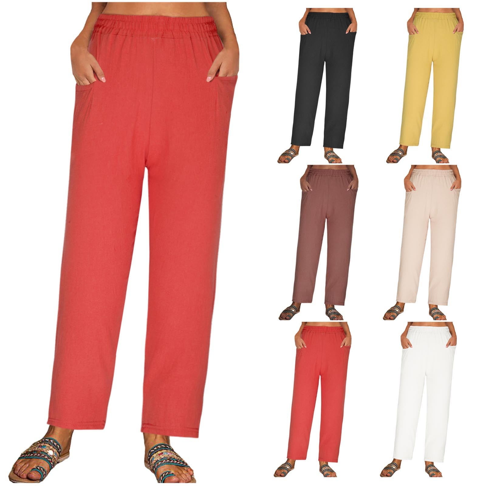 Azrian Womens Pants Clearance,Fashion Casual Spring Summer Solid Color