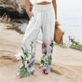 thumbnail image 1 of Azrian Womens Pants Clearance,Womens Plus Size Pants Casual Printing Pockets Elastic Waist Comfortable Straight Loose Pant Clearance, 1 of 5