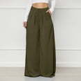 thumbnail image 1 of Azrian Womens Pants Clearance,Womens Plus Size Pants Fashion Casual Solid Elegant High Waist Pockets Wide Leg Flare Trousers Zipper Pant Clearance, 1 of 6