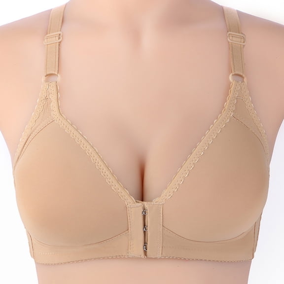 Azrian Womens Plus Size Bras,Women Bras Lace Comfortable Breathable Exhaust Base Non-Steel Ring Non-Magnetic Buckle Beauty Back Underwear