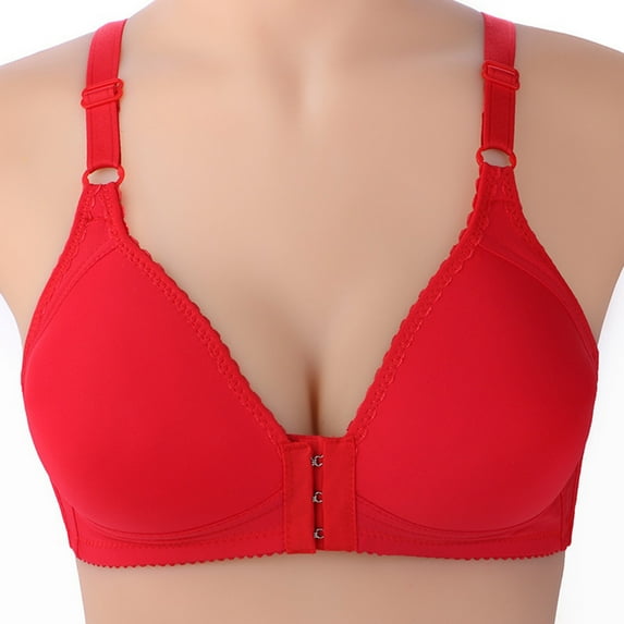 Azrian Womens Plus Size Bras,Women Bras Lace Comfortable Breathable Exhaust Base Non-Steel Ring Non-Magnetic Buckle Beauty Back Underwear