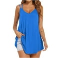 thumbnail image 1 of Azrian Womens Plus Size Clearance,Women's Fashion Solid Color V-neck Comfortable Loose T-shirt Sleeveless Blouse Casual Tops on Sales, 1 of 4