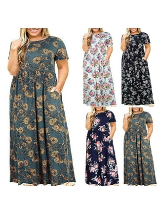 Womens Dresses for Wedding Guest Short Sleeve Plus Size Casual O