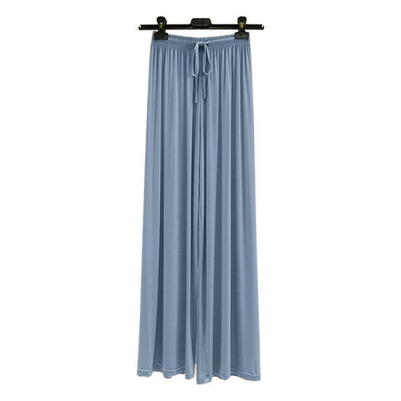 Azrian Womens Plus Size Pajamas Pants, Loump Trousers for Womens Women's Casual Daily Solid High Waisted Loose Wide Straight Leg Pants