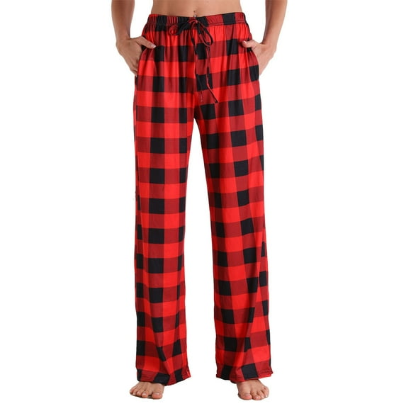 Azrian Womens Plus Size Pajamas Pants, Loump Trousers for Womens Women's Summer Fashion Casual Printed Elastic Waist Pajama Pants Trousers