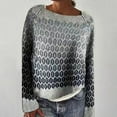 thumbnail image 1 of Azrian Womens Plus Size Sweatshirt Winter Saving,Women's Round Neck Color Matching Loose Fashion Pullover Comfortable Sweater on, 1 of 6