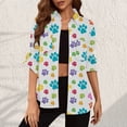 thumbnail image 1 of Azrian Womens Tops 2023,Casual Women's Turndown Collar Neck Summer Sexy Pocket Gradient Print Regular Women's Long Sleeve Top Clearance Sale, 1 of 6