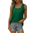 thumbnail image 1 of Azrian women tank top Women's Fashion Solid Color V-neck Comfortable Loose T-shirt Sleeveless Blouse Casual Tops, 1 of 6