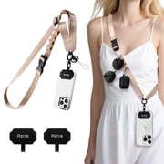Azrra Adjustable Crossbody Phone Lanyard Universal Crossbody Phone Strap Adjustable Cell Phone Lanyard for iPhone Samsung - Beige