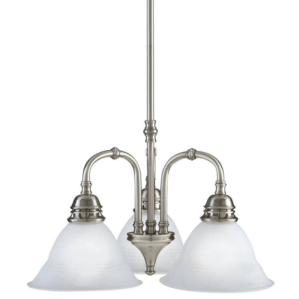 Aztec 3-light Antique Pewter Transitional Mini Chandelier