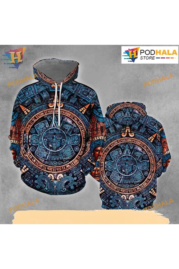 Aztec Art All Over Print 3D Hoodie Shirt T-Shirt