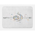 thumbnail image 1 of Aztec Bath Mat, Ethnic Aztec Moon Sun with Spiral Vortex Stars Figures Occult Art Theme Image Print, Non-Slip Plush Mat Bathroom Kitchen Laundry Room Decor, 29.5 X 17.5 Inches, Multicolor, Ambesonne, 1 of 2