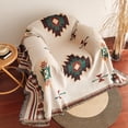thumbnail image 1 of Aztec Blanket, Oversized Boho Throw Blanket with Fringe, Southwestern Geometric Tapestry Vintage Woven Throw Blankets, Double-Si (Sucre,90x180cm), 1 of 7