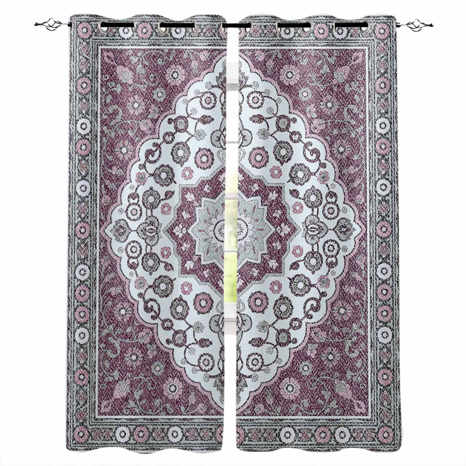 Aztec Boho Blackout Curtains for Bedroom Living Room Darkening Curtains ...