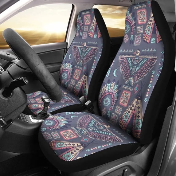 Aztec Car Seat Covers Pack of 2 Universal Front Seat Protective Cover