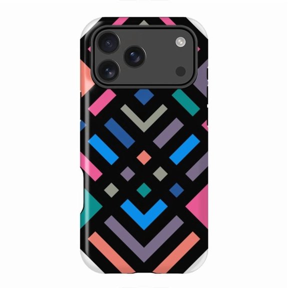 Aztec Colors Vibrant Tribal Geometric Pattern with iPhone 17 to 11 Pro Max