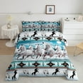 thumbnail image 1 of Aztec Comforter Set African Tribal Horse Printed Bedding Set,Farm Animals Duvet Insert Ethnic Tribe Arrow Dream Catcher Quilt Twin,Southwest Native Exotic Nordic Style Room Decor, 1 of 6