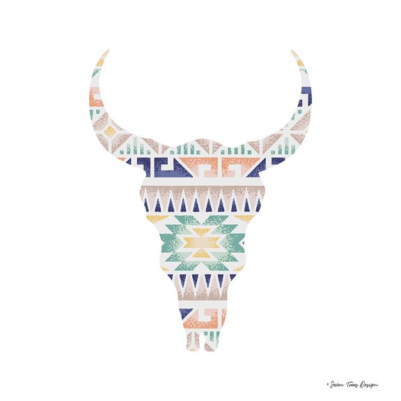 Aztec Cow Head Poster Print by Seven Trees Design Seven Trees Design (18 x 18) # ST590