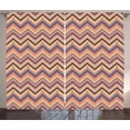 thumbnail image 1 of Ambesonne Aztec Curtains 2 Panel Set, Native Chevron, 108" x 63", Multicolor, 1 of 2
