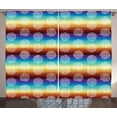 thumbnail image 1 of Ambesonne Aztec Curtains 2 Panel Set, Horizontal Lines Backdrop, 108" x 63", Multicolor, 1 of 3