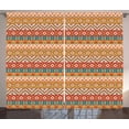 thumbnail image 1 of Ambesonne Aztec Curtains 2 Panel Set, Native Folklore Pattern, 108" x 96", Multicolor, 1 of 3