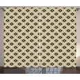 thumbnail image 1 of Ambesonne Aztec Curtains 2 Panel Set, Boho Mexican Pattern, 108" x 108", Black Amber Beige, 1 of 3