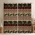 thumbnail image 1 of Aztec Curtains & Drapes Woodland Animals Bear Curtains,Southwest Exotic Tribal Geometry Blackout Curtains 2 Panels 42"Wx63"L Country Deer Reindeer Retro Rustic Farmhouse Decor, 1 of 6
