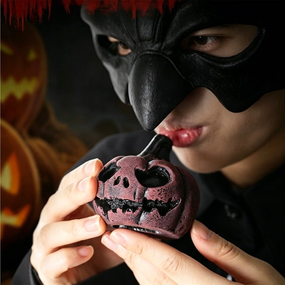 Aztec Death Whistle – Pumpkin Skull Design for Halloween Pranks, Stress Relief & High-Decibel Horror Sound Effects