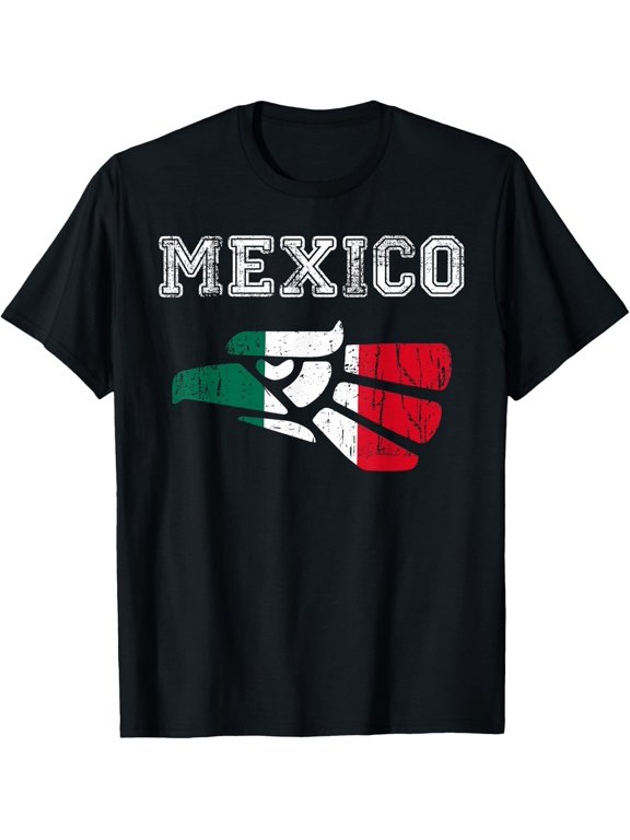 Aztec Eagle Mexico Flag Mexican Pride T-Shirt BLACK Unisex S-5XL Hot Trending Shirt, Vintage Birthday Gift