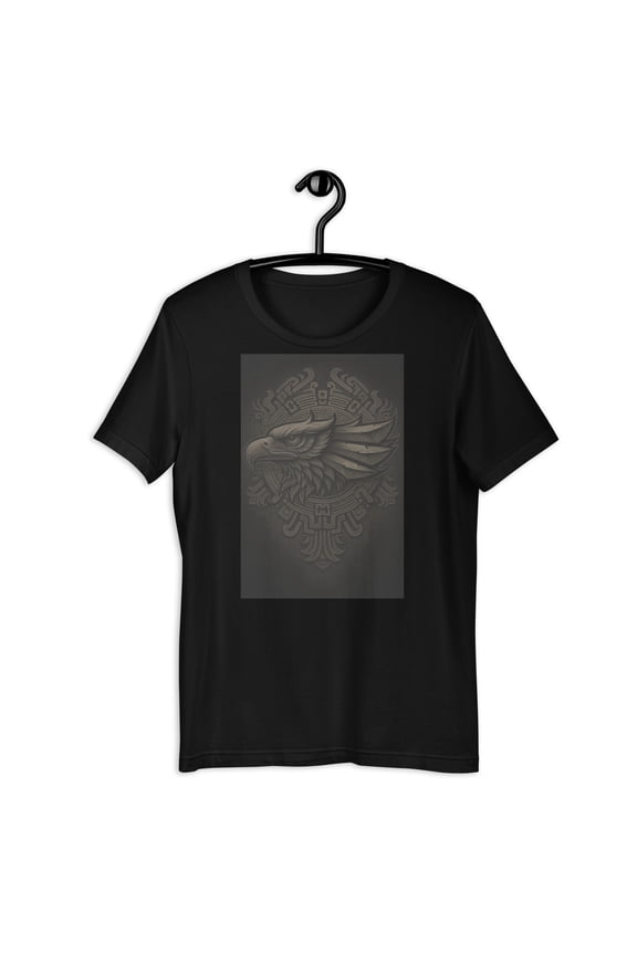 Aztec Eagle Stone T-Shirt Mexican Warrior Dark Art Graphic Tee