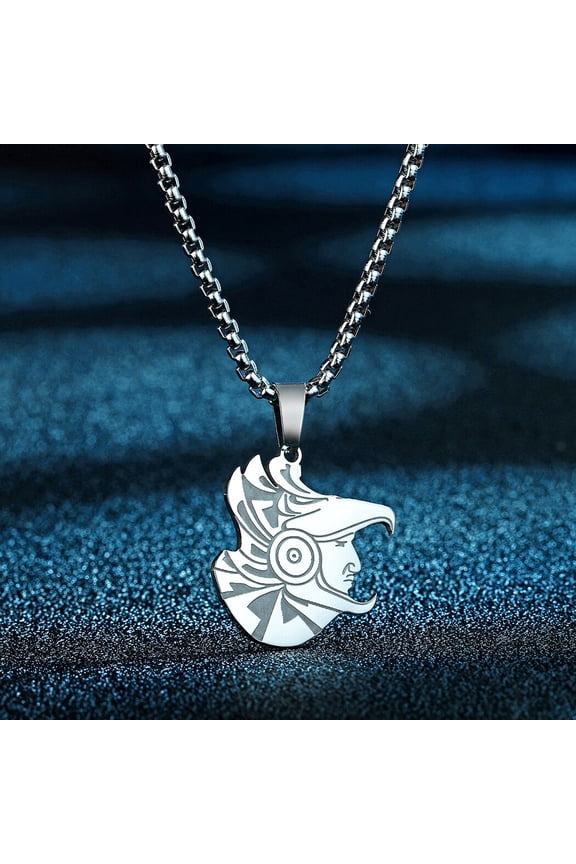 Aztec Eagle Warrior Stainless Steel Pendant Party Necklace
