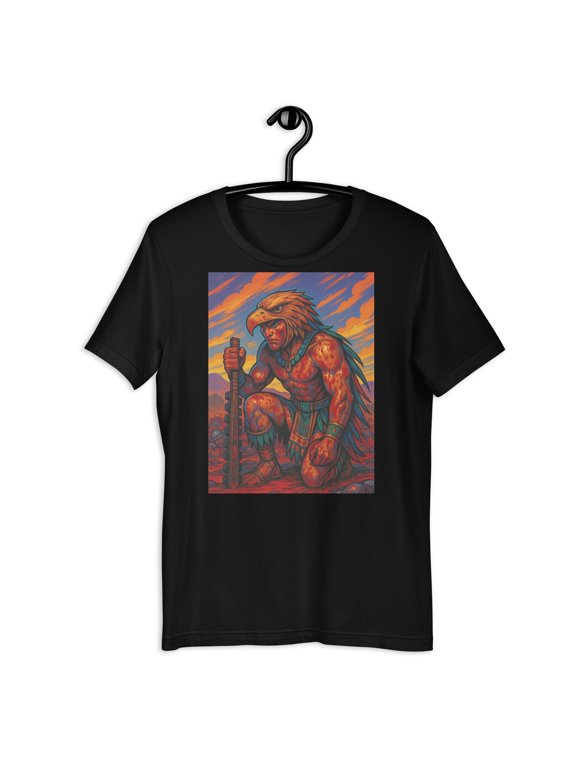 Aztec Eagle Warrior T-Shirt Bold Mexican Mythology Graphic Design