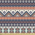 thumbnail image 1 of Ambesonne Aztec Fabric by the Yard Upholstery, Oriental Zigzags and Lines, 3 Yards, Salmon Night Blue Tan, 1 of 4