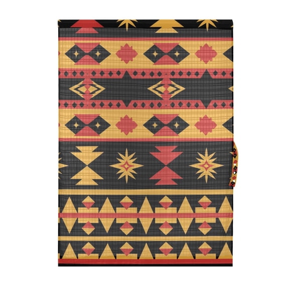 Aztec Geometric Abstract Pattern Door Curtain Sheer Privacy Light Filtering Window Panel 1 Panel 25x40 Inch