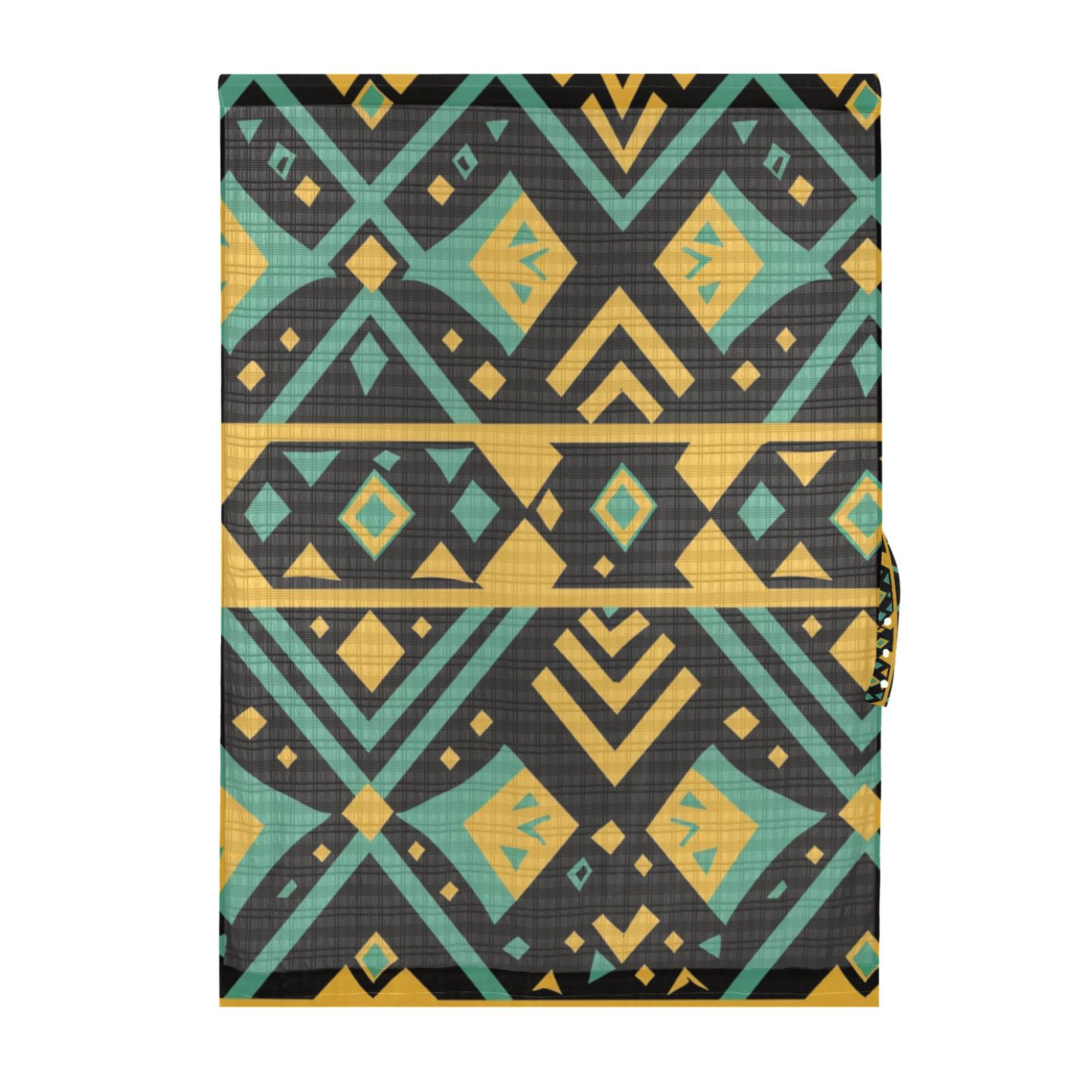 Aztec Geometric Abstract Pattern Door Curtain Sheer Privacy Light ...