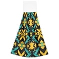thumbnail image 1 of Aztec Geometric Abstract Pattern Hand Towels 2 Pack Quick Dry Velvet Soft with Velcro Kitchen Bath 14x18in, 1 of 7
