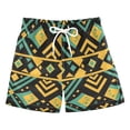 thumbnail image 1 of Aztec Geometric Abstract Pattern Swim Trunks Quick Dry Beach Pool Board Shorts Lightweight Stylish Print Sizes 2T to XL, 1 of 8