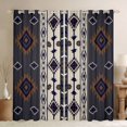 thumbnail image 1 of Aztec Geometric 30%-50% Blackout Curtains 38"Wx54"L,Vintage Western Boho Window Curtains Southwestern Tribal Curtains & Drapes Men American Curtains 2 Panels Black Brown, 1 of 5