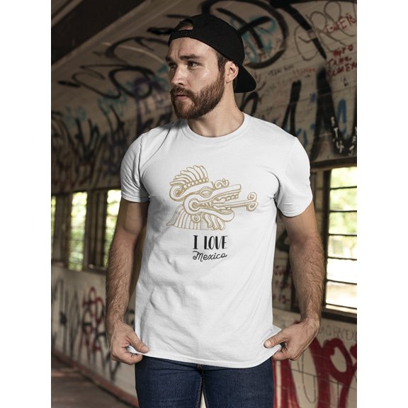 Aztec I Love Mexico T-Shirt Men -Image by Shutterstock, Male Small