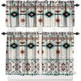 thumbnail image 1 of Aztec Kitchen Curtains Sets, Southwestern Native Tribal Valances for Kitchen Window,Boho Geometric Printed Short Curtains for Small Windows Cafe Living Room Bedroom, 54x36 Inch, 3 Piece, 1 of 5