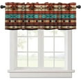 thumbnail image 1 of Aztec Kitchen Curtains Valance for Windows,Southwestern Native Tribal Valances for Kitchen Window,Boho Geometric Printed Short Curtains for Small Windows Cafe Living Room Bedroom 54x18 Inch 1 Panel, 1 of 5