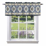 Aztec Light Filtering Valance Curtains, Southwestern Bohemian Rod ...