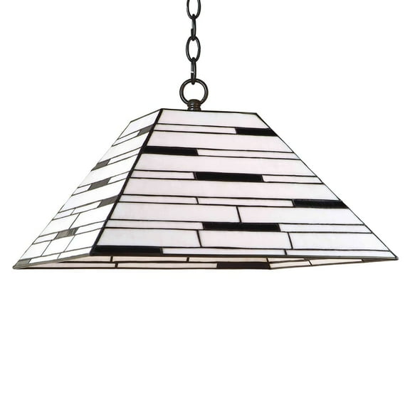 Aztec Lighting Bronze Tiffany-style 1-light Pendant