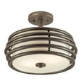 thumbnail image 1 of Aztec Lighting  Contemporary 2-light Olde Bronze Semi-Flush Mount, 1 of 2