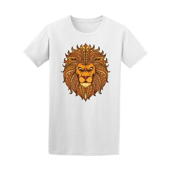 Aztec Lion Head T-Shirt Men -Image by Shutterstock, Male Small